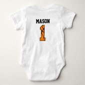 MVP is 1 Basketball Sports First 1st Birthday Romper (Achterkant)
