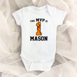 MVP is 1 Basketball Sports First 1st Birthday Romper