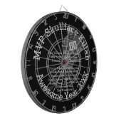 MVP-naam of Nickname, nummer en teamnamen Dartbord (Voorkant Links)