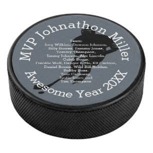 MVP personaliseert met Naam of Nickname & de Namen Hockey Puck