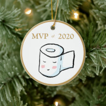 MVP van 2020 Funny Toilet Paper met kerstversierin