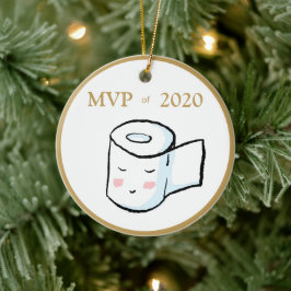 MVP van 2020 Funny Toilet Paper met kerstversierin Keramisch Ornament