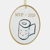 MVP van 2020 Funny Toilet Paper met kerstversierin Keramisch Ornament (Rechts)
