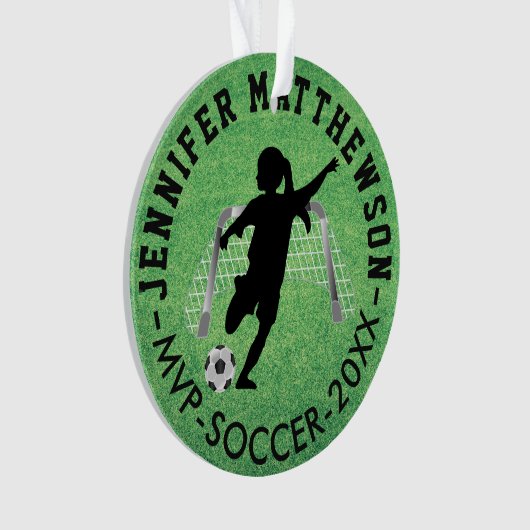 MVP Voetbal ⚽ - Meisje Ornament (voorkant)