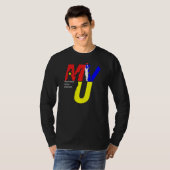 MVU-logo - 3 kleuren in zwart-wit T-shirt (Voorkant volledig)