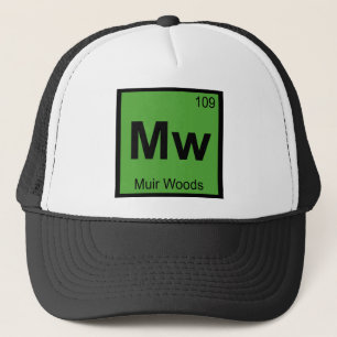 Mw - Muir Woods Chemie Periodiek Systeem Symbool Trucker Pet