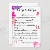 Mw. naar Mrs Libs wit Aankondiging (Voorkant / Achterkant)