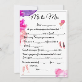 Mw. naar Mrs Libs wit Aankondiging