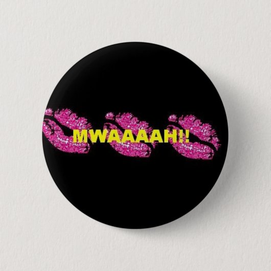 Mwaaah! Knoop Ronde Button 5,7 Cm (Voorkant)