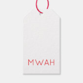 MWAH Moderne typografie Rode Love Ya Leuk Cadeaulabel (Voorkant)