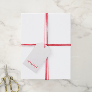 MWAH Moderne typografie Rode Love Ya Leuk Cadeaulabel