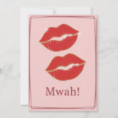 Mwah Red Lips Valentijnsdag Kaart (Voorkant)