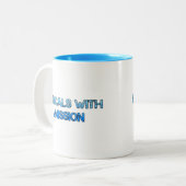 MWAM-Mok Tweekleurige Koffiemok (Voorkant links)