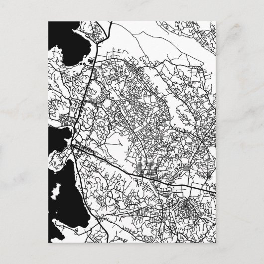 Mwanza Tanzania City Map Briefkaart (Voorkant)