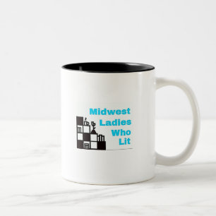 MWLWL logo Ik hou van boeken en koffie-mok Tweekleurige Koffiemok