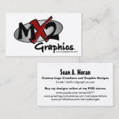 MX2 Graphics Company Logo Visitekaartje (Voorkant / Achterkant)
