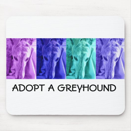 Mx4-ontwerp ADOET EEN GREYHOUND-mousepad Muismat (Voorkant)