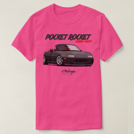 MX5 Miata zwart T-shirt (Design voorkant)