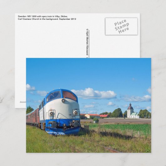 MX 1009 met speciale trein in Viby Briefkaart (Voorkant / Achterkant)