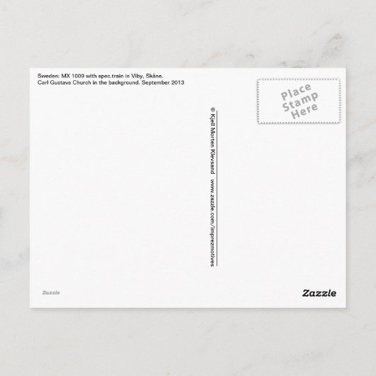 MX 1009 met speciale trein in Viby Briefkaart (Achterkant)