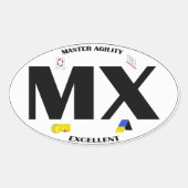 MX Dog Agility Titel Sticker (Voorkant)