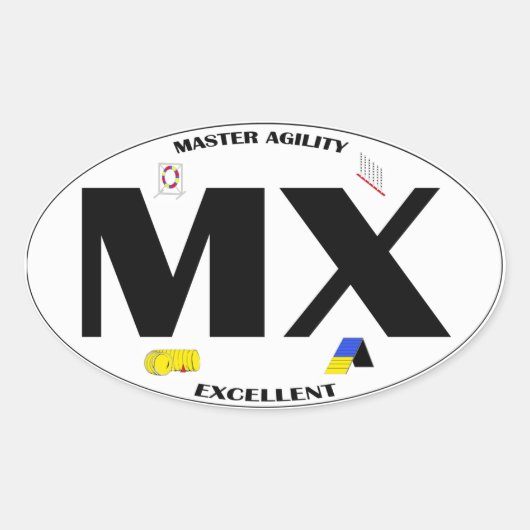 MX Dog Agility Titel Sticker (Voorkant)