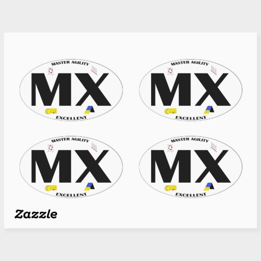 MX Dog Agility Titel Sticker (Vel)