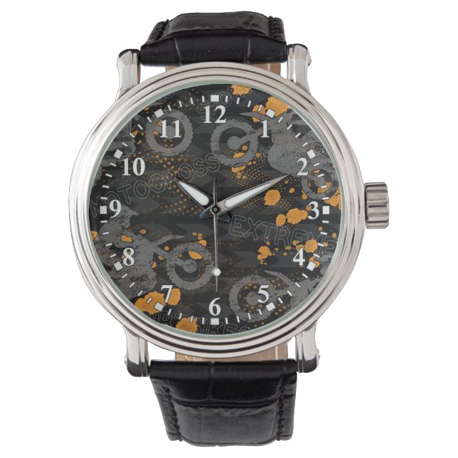 MX MOTOCROSS RACEN Kijk Horloge (Voorkant)