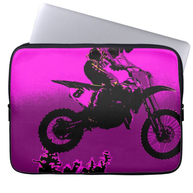 MX - Motocross Racer Laptop Sleeve (Voorkant)