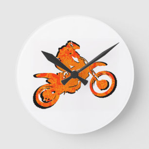 MX ORANJE GLOW RONDE KLOK