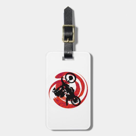 MX RIDING FIRE BAGAGELABEL (Voorkant verticaal)