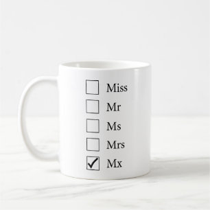 Mx Titel (vijf opties) Mok