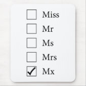 MX titel (vijf opties) Mousepad Muismat (Voorkant)