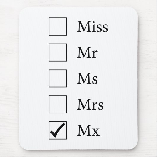 MX titel (vijf opties) Mousepad Muismat (Voorkant)