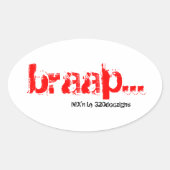 MX'n braap stickers - rood (Voorkant)