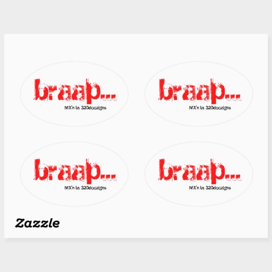MX'n braap stickers - rood (Vel)
