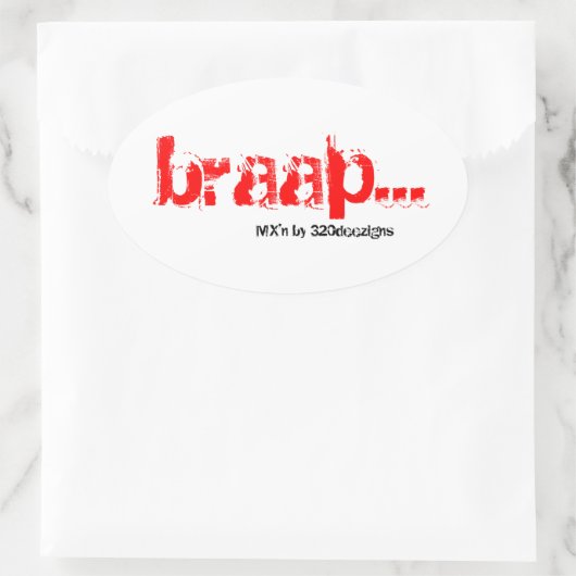 MX'n braap stickers - rood (Tas)