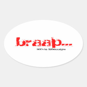 MX'n braap stickers - rood