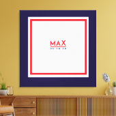 MX's Bar Mitzvah-teken in bordgeheugentoetsenbord Canvas Afdruk (Insitu (Woonkamer))