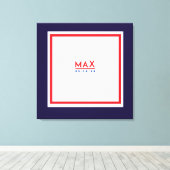 MX's Bar Mitzvah-teken in bordgeheugentoetsenbord Canvas Afdruk (Insitu (Houten vloer))