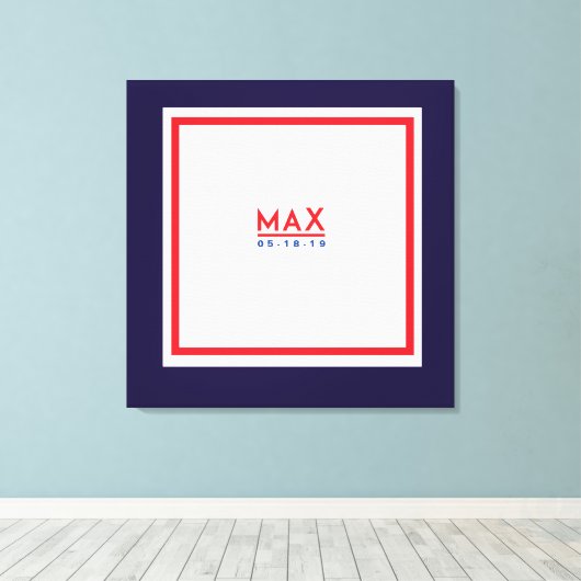 MX's Bar Mitzvah-teken in bordgeheugentoetsenbord Canvas Afdruk (Insitu (Houten vloer))