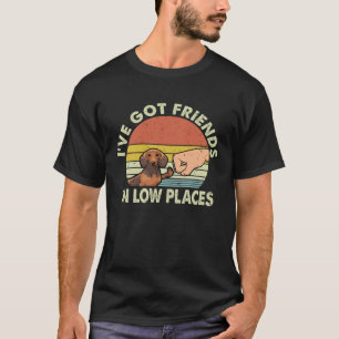 mY6l  teckel Ik heb vrienden in lage PL T-shirt