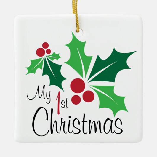 My 1st Christmas Keramisch Ornament (Voorkant)