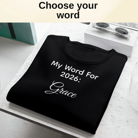 My 2026 Word of the Year Grace Minimal Typography T-shirt