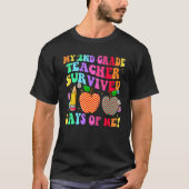 My 2nd Grade Teacher Survived 100 Days of Me Groov T-shirt (Voorkant)