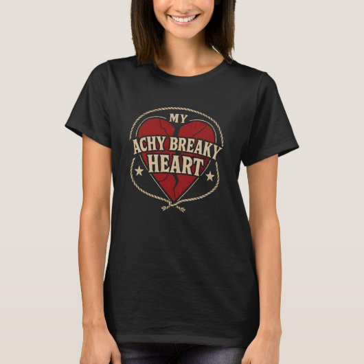 My Achy Breaky Heart - Cool Lyric T-shirt (Voorkant)