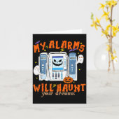 My Alarms Will Haunt Your Dreams Funny Icu Nurse H Kaart (Gele Bloem)