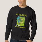 My Alligator Ate My Homework Reptiles Zoo Ponds Cr Trui (Voorkant)