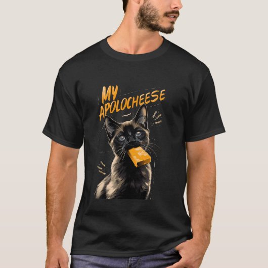My Apolocheese Pun Kitten Siamese kat T-shirt (Voorkant)