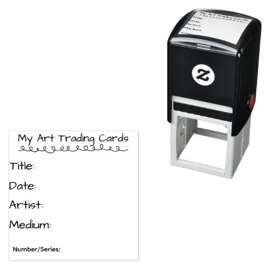 My Art Trading Cards Self Inking Rubber Stamp Zelfinktende Stempel (In situ)